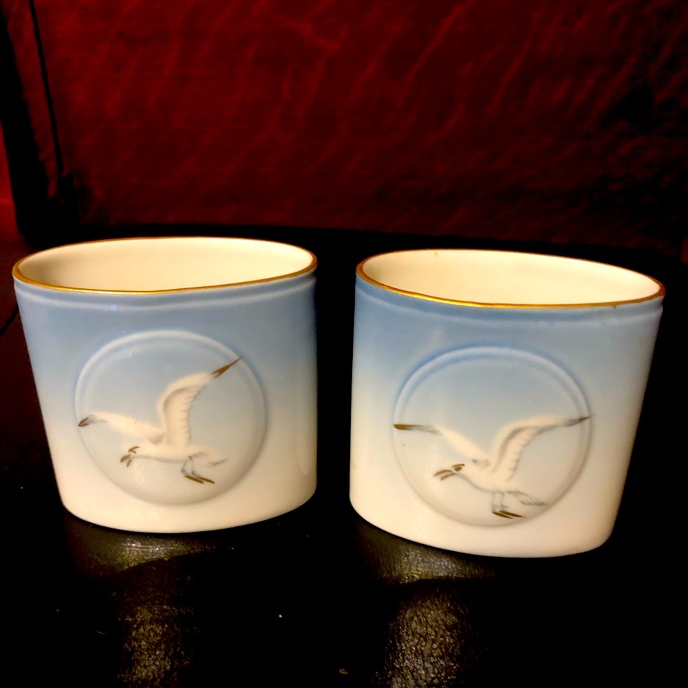 Bing & Grondahl Sea Gull toothpick holders set of 2